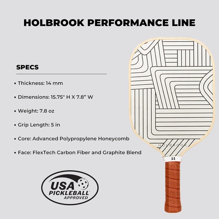 Плече для піклболу Holbrook Performance: вуглецеве волокно, графіт, Day N' Night (Soho)