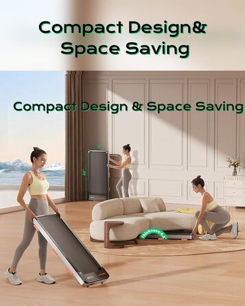 Біговий доріжка з нахилом для дому та офісу, 2.5 PS, портативна під стіл, вантажопідйомність 120 кг, з пультом ДУ, LED-дисплеєм (сріблястий)