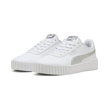 Жіночі кросівки PUMA Carina 3.0 Metallic Whisper White Silver Metallic (біло-сріблясті), розмір 38 EU