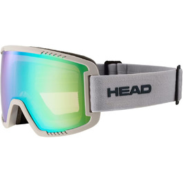 Лижна маска HEAD Contex Unisex, зелено-сіра, розмір L, для зимових видів спорту