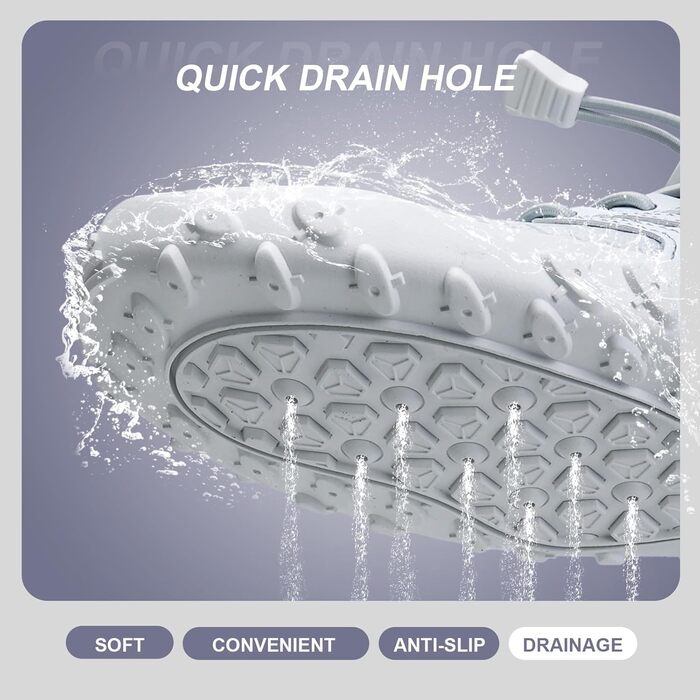 Аквашузи Mabove для плавання та серфінгу, чоловічі та жіночі, швидко сохнуть, 43 EU, сірий та білий