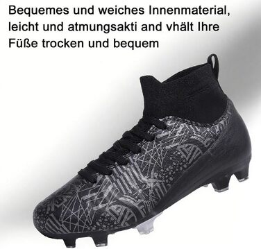 Чоловічі футбольні бутси Madame Fussballschuhe, 37 EU, чорні
