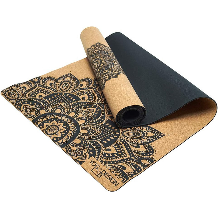 Еко-йога-мат Yoga Design Lab з корка для гарячої йоги, преміум-якість, з ременем для перенесення