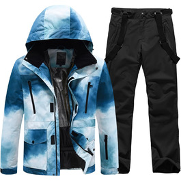 Костюм чоловічий зимовий HOTIAN для сноубордингу, катання на лижах та туризму (L, 8Blue+black)