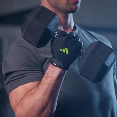 Рукавиці для тренувань Adidas Essential Aeroready (XS, Зелені) - вологовідвідні, з м'якою шкіряною долонею