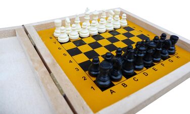 Магнітні шахи Abio, компактні 13,5x13,5 см, дерев'яна складна шахівниця для подорожей, настільна гра для дорослих, преміум-якість