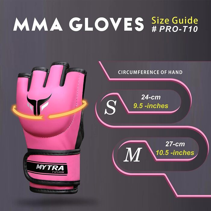 Жіночі рукавички Mytra Fusion для MMA, спарингу, кікбоксингу, муай-тай, тренувань, боїв у клітці та греплінгу
