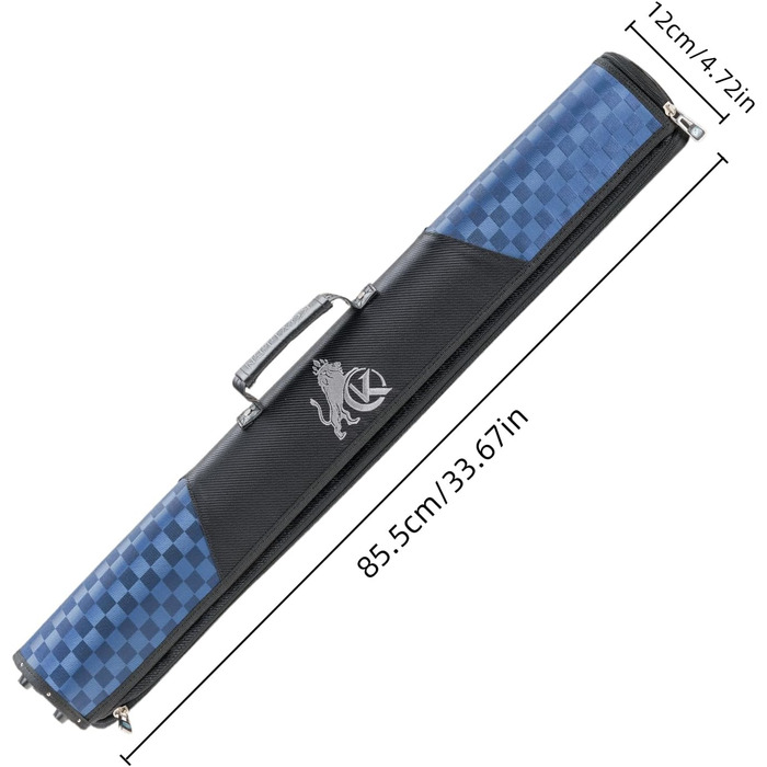 Чохол для більярдних куль KONLLEN: 6 відділень, ручна робота, 2 кишені для бут, 4 аксесуари, 6 кольорів (блакитний)