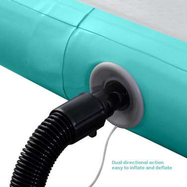 Надувна гімнастична килимок LSLIFE для дому, 5м, з електричним насосом. Підходить для гімнастики, йоги, тренувань дітей. Товщина 10см.