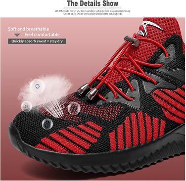 Дитячі кросівки VITIKE для хлопчиків та дівчаток, 37 EU, рожево-чорні