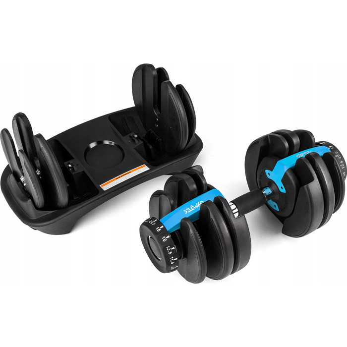 Регульовані гумовані гантелі Gymtek 1 x 24 кг