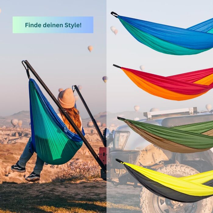 Гамак Amazonas Ultra-Light Adventure Coyote Kingsize 275x140 см, зелений (Ice-blue) - надлегкий, до 150 кг