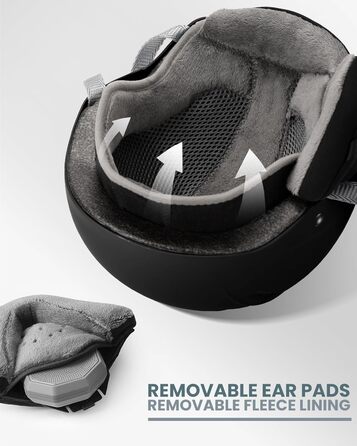 Шолом для сноубордингу та лижного спорту OutdoorMaster з маскою, захисний EPS-піна, 14 вентиляційних отворів, чорний, розмір M