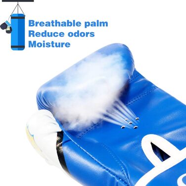 Дитячі боксерські рукавички CKE для хлопчиків та дівчаток, 5-12 років, для тренувань, бокс, кікбоксинг, муай-тай, блакитні