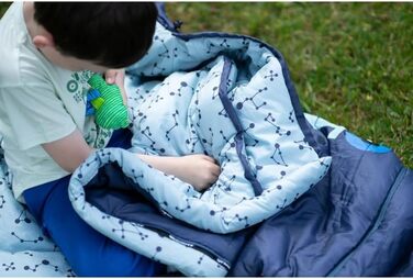 Дитячий спальний мішок Husky Mumienschlafsack Magic -15°C Lila 2024, 150-180 см, колір блакитно-ліловий