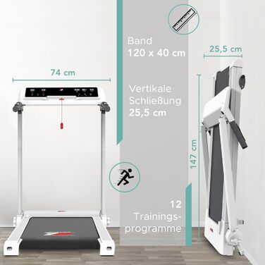 Біговий тренажер YM Next 4000 з електричним приводом, Kinomap & Zwift, 14 програм тренувань, міцний, економія місця