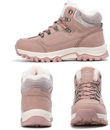 Зимові черевики TARELO для жінок, неслизькі, розмір 36-41 (39 EU, рожевий)