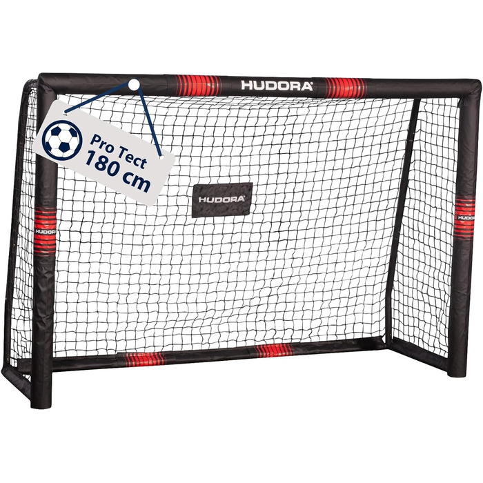 HUDORA футбольні ворота Pro Tect 180x120 см для дітей та дорослих, з сіткою, захисна піна, вуличні, преміум-якість