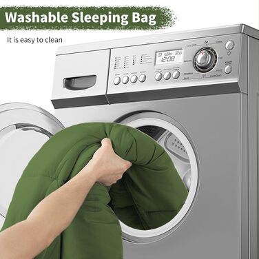 Спальний мішок Naturehike для дорослих, легкий прямокутний, з'єднувальний, 3-сезонний, для кемпінгу та піших прогулянок (зелений)