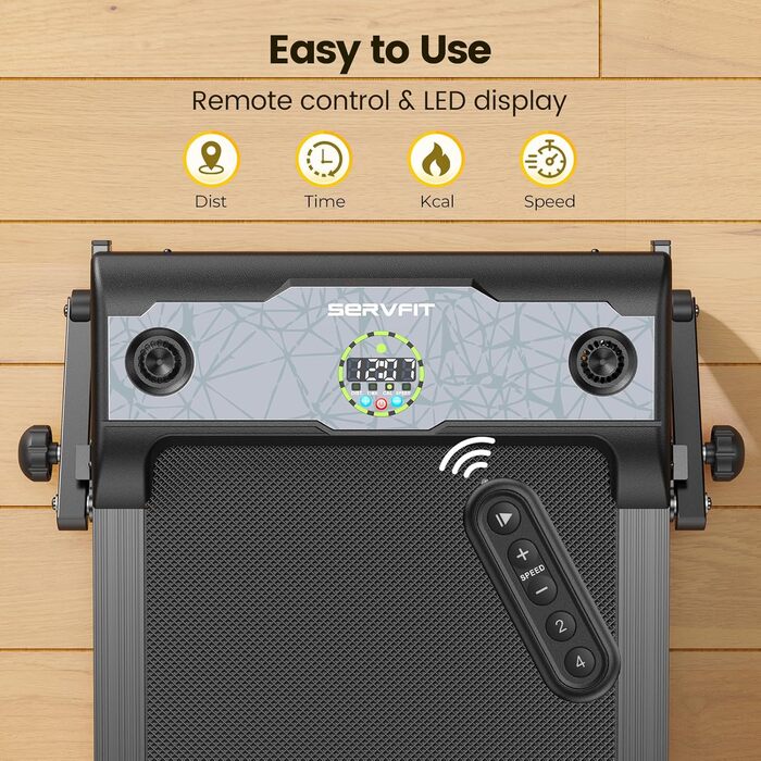 Walking Pad: Тиха бігова доріжка 3-в-1 з регулюванням нахилу до 12%, швидкість до 6 км/год, вантажопідйомність 120 кг, LED-дисплей та пульт керування. Ідеально для дому та офісу (Чорний)