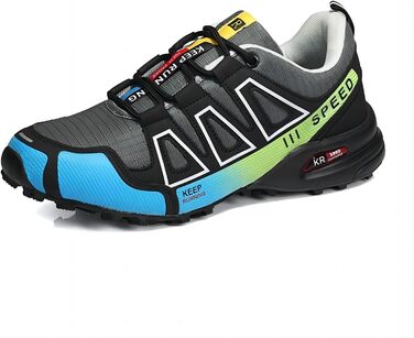 Черевики для трекінгу Ortho - чоловічі та жіночі. Ортопедичні черевики для трекінгу та піших прогулянок, що знімають напругу з колін, стегон та спини. Дихаючі, з міцною підошвою, чорно-синій колір, розмір 43 EU.