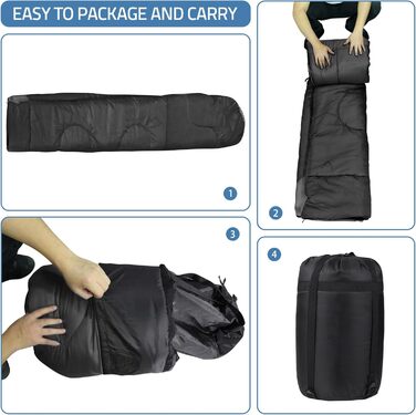 Спальний мішок Outdoor для кемпінгу 3 сезони, дорослий, 2-в-1, теплий, легкий, водонепроникний, для подорожей, хайкінгу та туризму