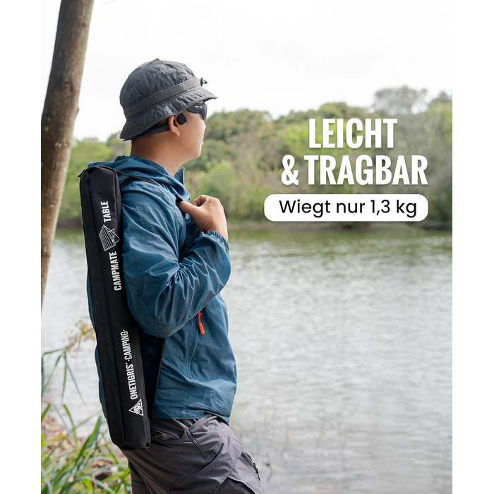 OneTigris CAMPMATE Стіл для кемпінгу складний, легкий, на 30 кг, зелений (чорний)