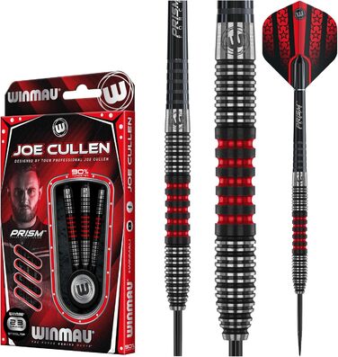 Дартс WINMAU Joe Cullen Special Edition 90% вольфрам, 23 г, сталевий наконечник, професійний набір з хвостовиками і оперенням