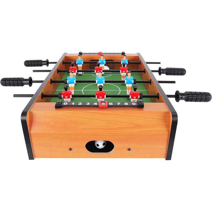 Настільний футбол WIN.MAX Mini, портативний, легкий, для дітей, класичний, 51x31x10 см, коричневий, легкий монтаж і зберігання