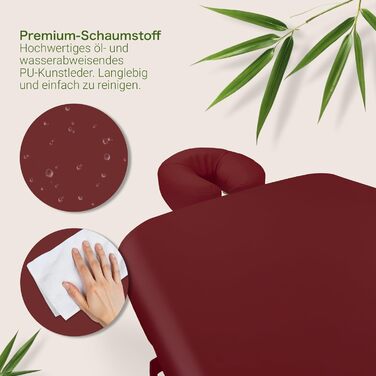 Zen – Мобільний масажний стіл Zen з круглими кутами, складний та з регулюванням висоти – масажний стіл з цільного дерева для активних стилів масажу. Масажний стіл з підголовником, підлокітниками та кишенею