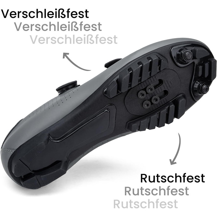 Велотуфлі для чоловіків та жінок Mountainbike, MTB, Radsport, сумісні з SPD підошвою (40 EU, сірий)