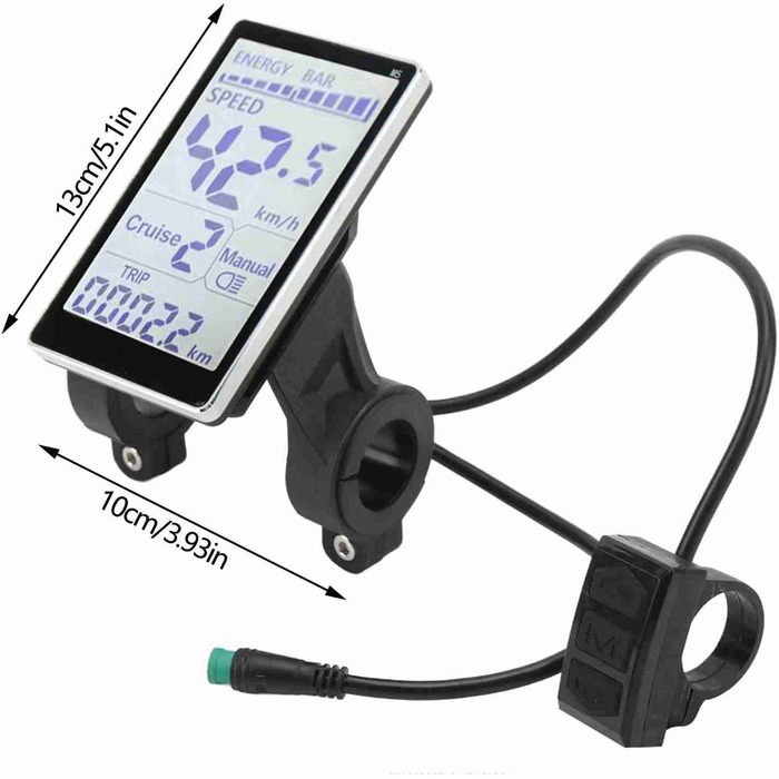Велокомп'ютер Yosoo Health Gear M5 LCD для електровелосипеда, універсальний дисплей 24V-60V, 5-контактний, для електросамоката, екран 31.8/22.2 мм