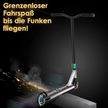 Трюковий самокат KESSER X-Limit-Pro 360° з підніжкою, підшипниками ABEC 9, 110 мм PU колесами, для дітей і дорослих
