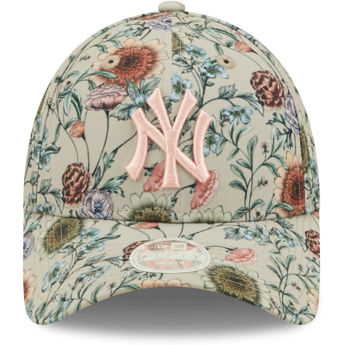 Кепка New Era New York Yankees MLB Floral Green 9Forty Adjustable для жінок, бежева