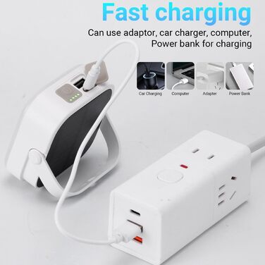 LED кемпінговий ліхтар 4000LM, 2 шт. - перезаряджається, сонячний, водонепроникний, з карабіном, 4 режими, для кемпінгу, читання, туризму, надзвичайних ситуацій