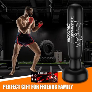 Стенд-мішок для боксу дорослий/підлітковий, 180 см, PVC, для боксу, кікбоксингу, муай-тай, MMA, боксерського тренування