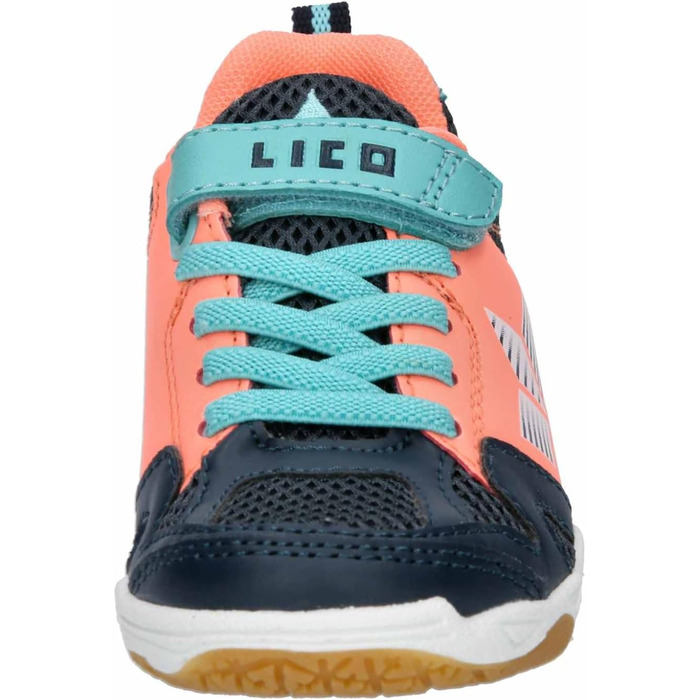 Дитячі спортивні кросівки для залу Lico Unisex (розмір 31 EU, колір: темно-синій/лососевий/бірюзовий)