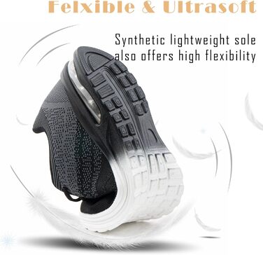 Спортивні кросівки Hitmars для чоловіків та жінок з повітряною подушкою, розмір 36-48 (43 EU, сірий)