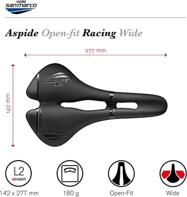 Сідло Selle San Marco Aspide Racing чорне для дорослих, унісекс