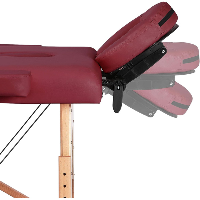 Масажний стіл Yaheetech з 2 зонами, регульована висота, дерев'яні ніжки, включає підголовник та підлокітники, 213 × 82 x 85,5 см, до 250 кг