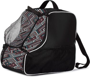 Набір Ferocity Premium для гірськолижного спорядження: сумка для лиж, черевиків, шолома та палиць (знімний сітчастий кишеньок) [053] (Пастельний Zig Zag)