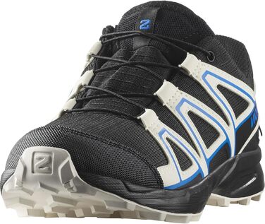 Туфлі для хайкінгу Salomon Speedcross Waterproof для хлопчиків (32 EU, чорний, ванільний, блакитний)