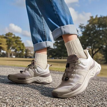 Жіночі трекінгові черевики NORTIV 8 - легкі, дихаючі, для хайкінгу та роботи, розмір 40.5 EU, колір хакі