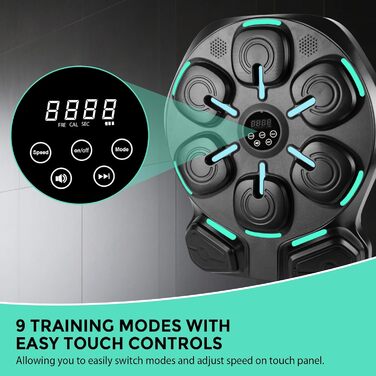 Музичний бокс-машина для фітнесу: 9 режимів, 8 м'яких точок удару, з рукавичками, для дітей та дорослих, монтаж без свердління