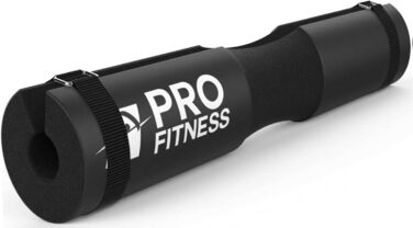 ProFitness накладка на штангу для присідань і випадів, м'яка подушка для плечей і стегон, для олімпійських та стандартних грифів, чорна
