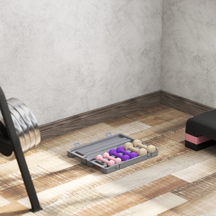 Набір гантелей HOMCOM 6 шт. у кейсі, з регульованою вагою 0,5 кг, 1 кг, 1,5 кг – ідеально для дому та спортзалу