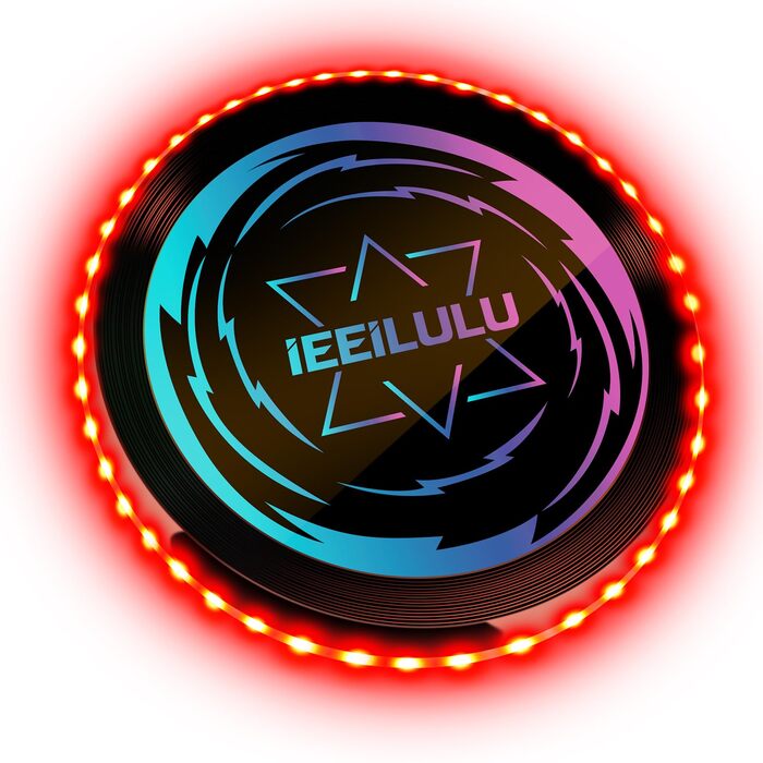 Світлодіодний фрізбі IEEILULU: LED-диск для активного відпочинку (червоний) - для дітей та дорослих, для пляжу, газону, вулиці
