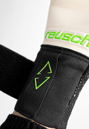 Воротарські рукавички Reusch Pure Contact Gold, унісекс, чорні/зелені, розмір 10.5, внутрішній шов, покриття Grip Gold, для всіх типів полів