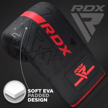Боксерські рукавички RDX для кікбоксингу та муай-тай, червоні, Maya Hide шкіра, для боксу, ММА, спарингу, тренувань, рукавички для мішка