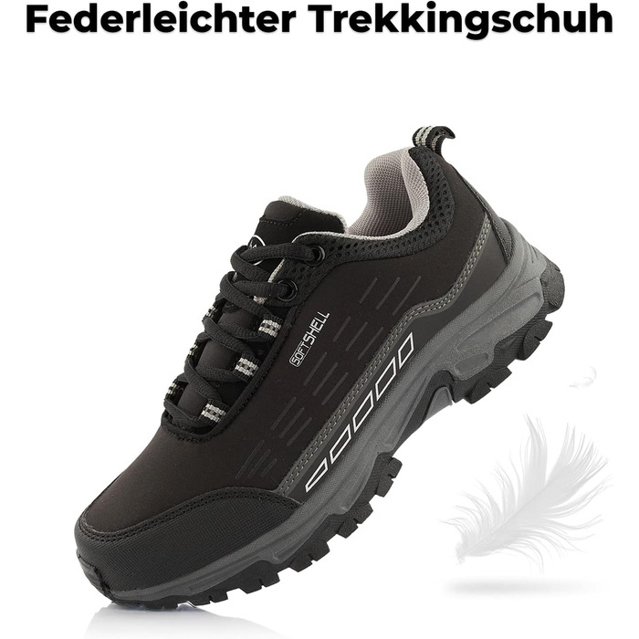 Трекінгові черевики для жінок та чоловіків, водонепроникні, чорно-зелені, 36 EU, чорно-сірі